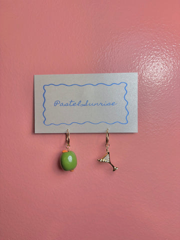 Olive and Martini Earrings
