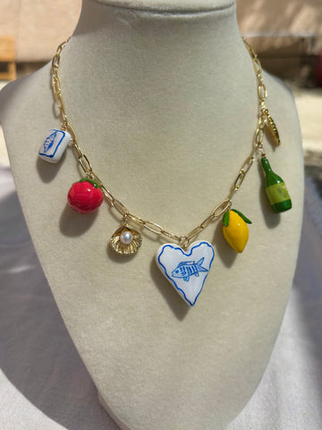 Mediterranean Summer Charm Necklace